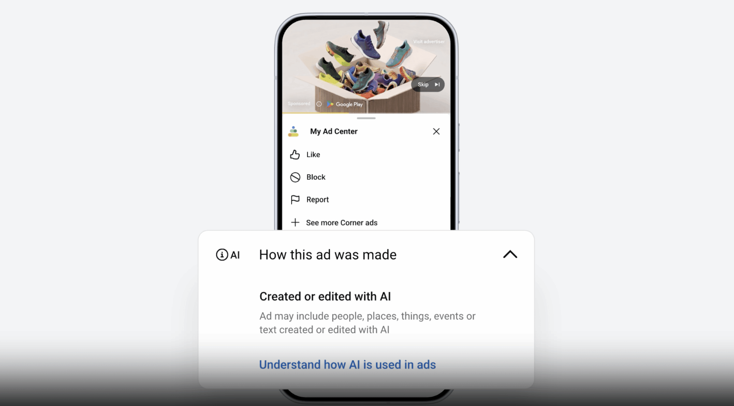 Google vai avisar quando um anúncio foi feito com IA, mas só se o anunciante quiser contar